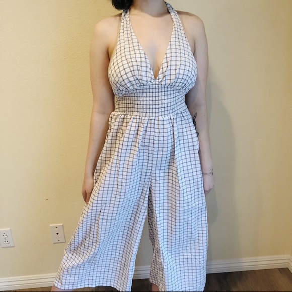 Urban Outfitters Pants - SOLD✨UO grid halter jumpsuit